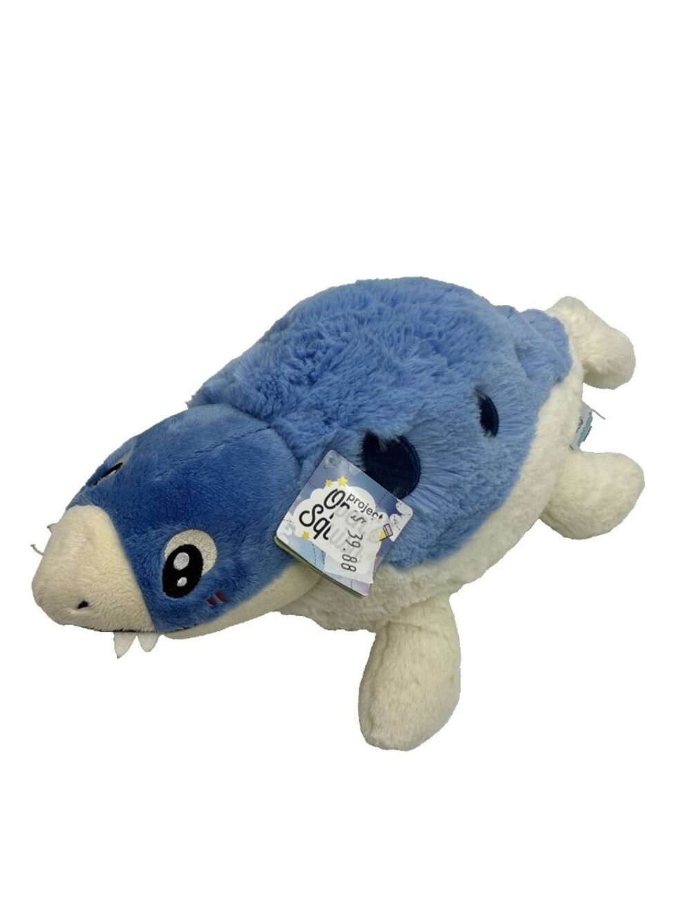 Squishable Mini Mosasaurus Plush Blue Dinosaur Stuffed Animal Soft Toy